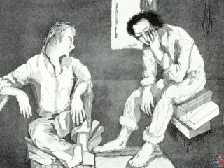 La Conversazione  (The Conversation ) - cm. 50x70 - Incisione (Etching)